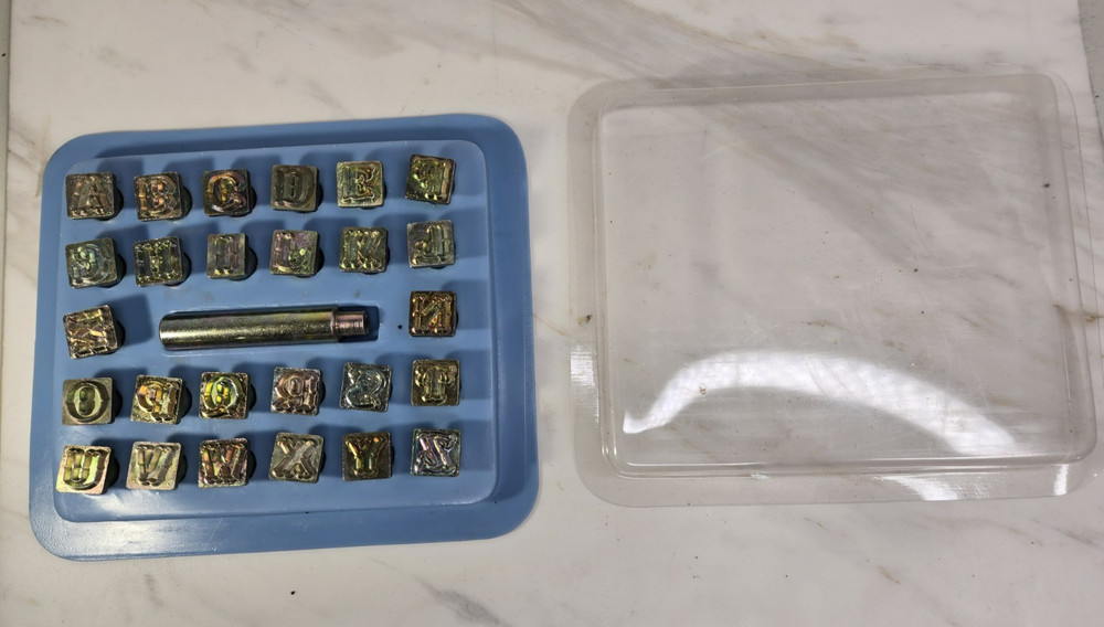 Vintage Craftool Complete Alphabet Leather Tool Stamps Set 1/2"