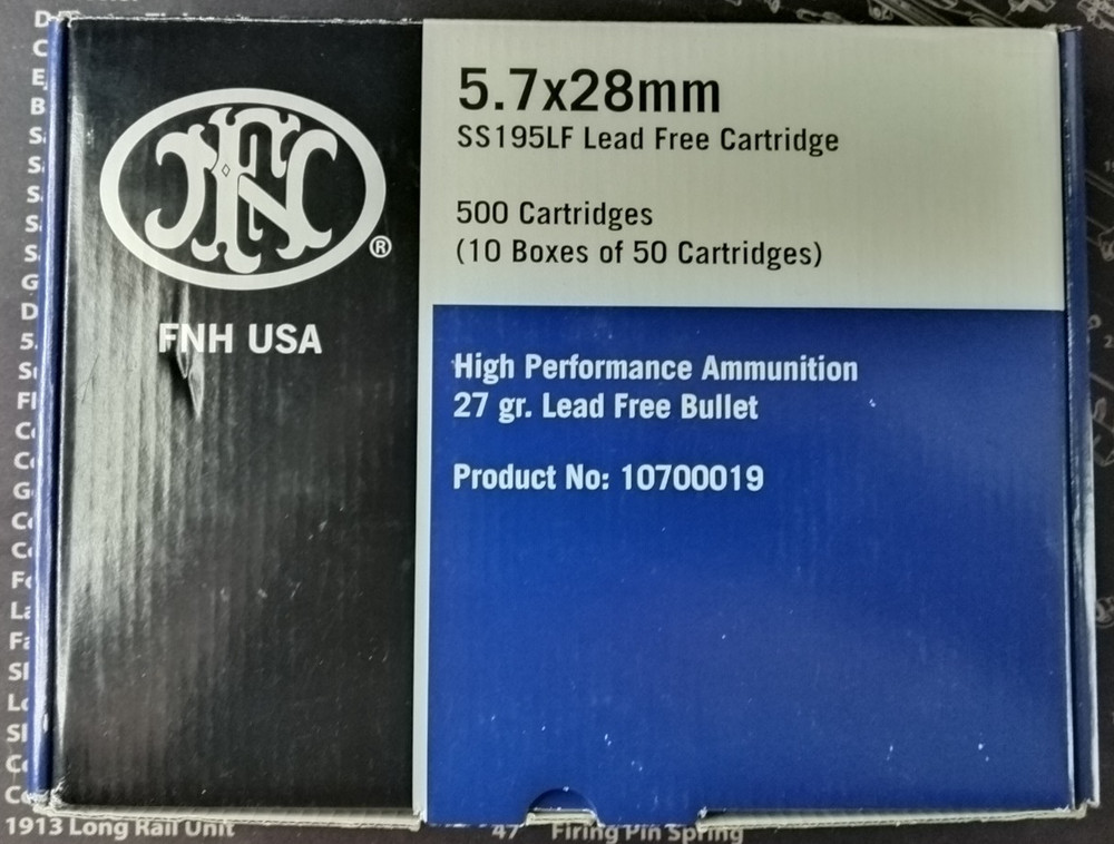 *Empty* 5.7x28mm 27 gr 500 round box "Decorative Pace"