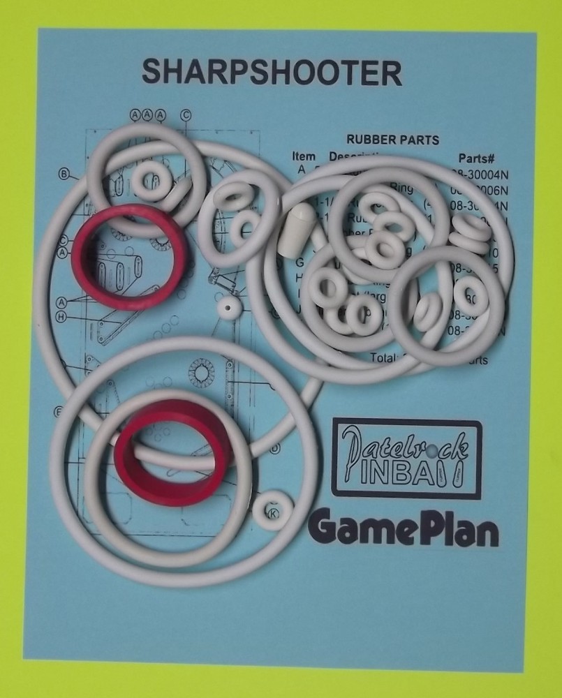 1979 Game Plan Sharpshooter Pinball Rubber Ring Kit