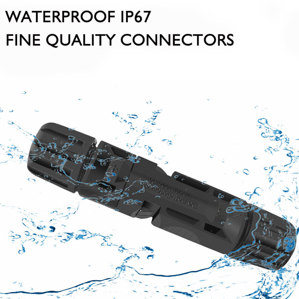 10 AWG Solar Panel Extension Cable PV Wire Solar Connector Pair Black & Red 6mm²