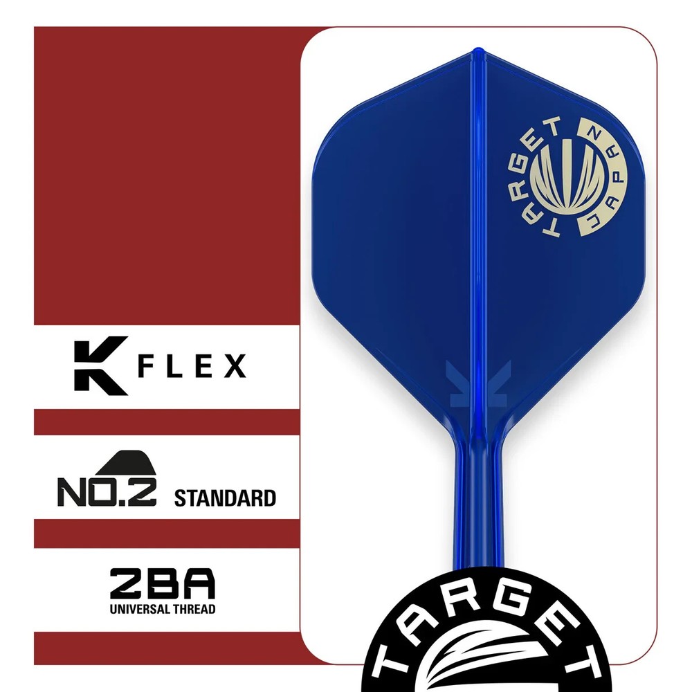 TARGET JAPAN LOGO BLUE K FLEX NO2 MEDIUM 1 PIECE FLIGHT & SHAFT