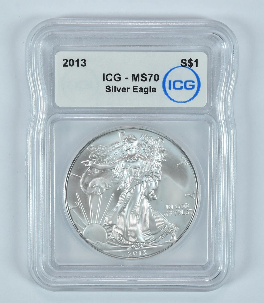 2013 American Silver Eagle MS70 ICG