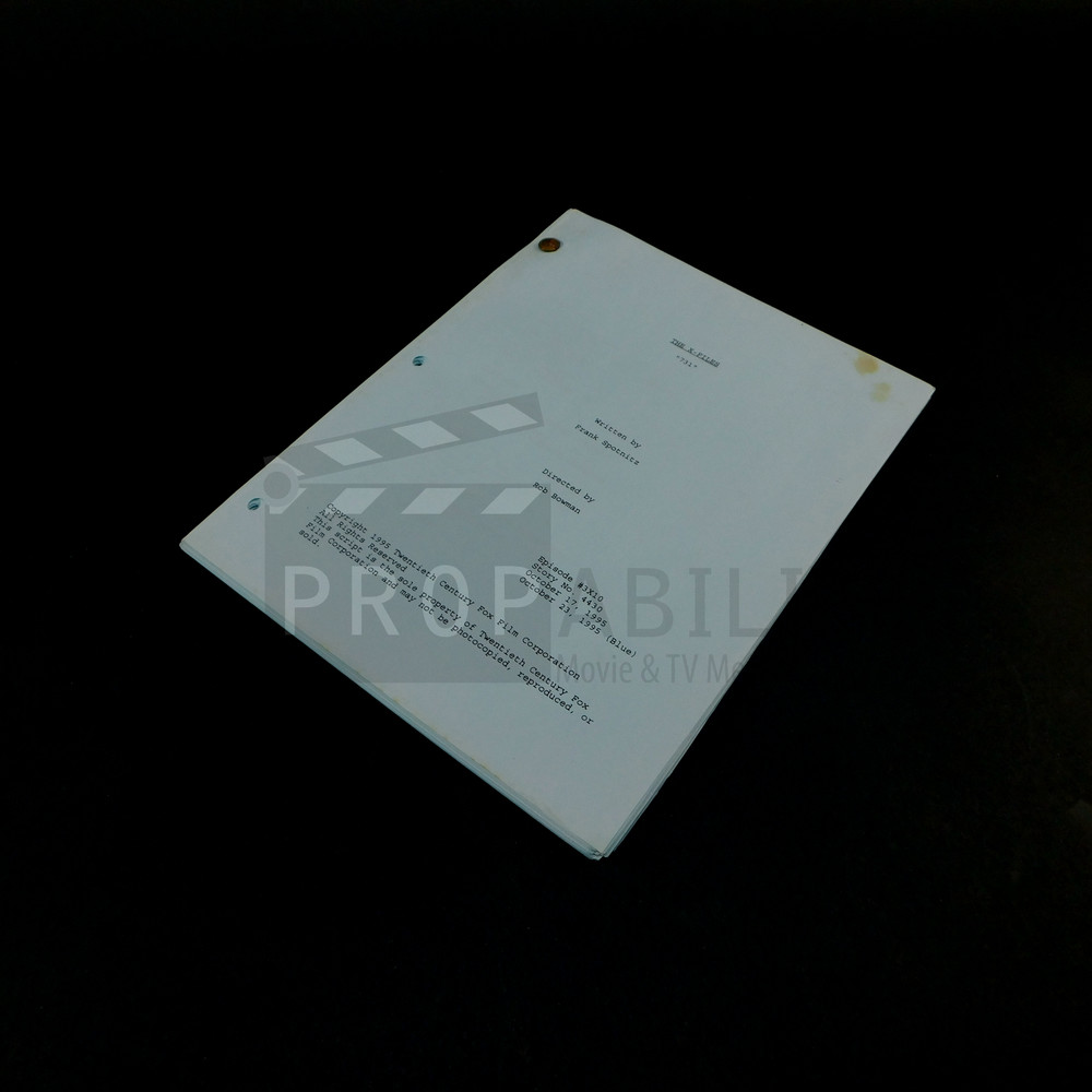 THE X-FILES 731 Script S03E10 Original Prop (9527-8090)