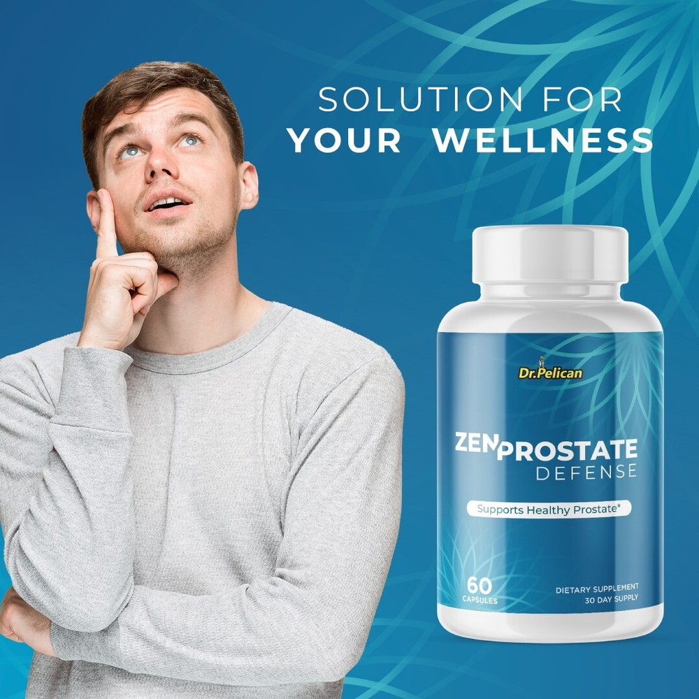 Zen Prostate Defense- Prostate Support- 3 Bottles- 180 Capsules