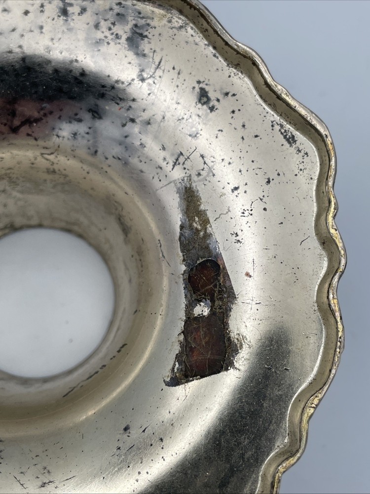 Vintage Silverplate Candelabra Insert Replacement Piece Bobeche Unique H1