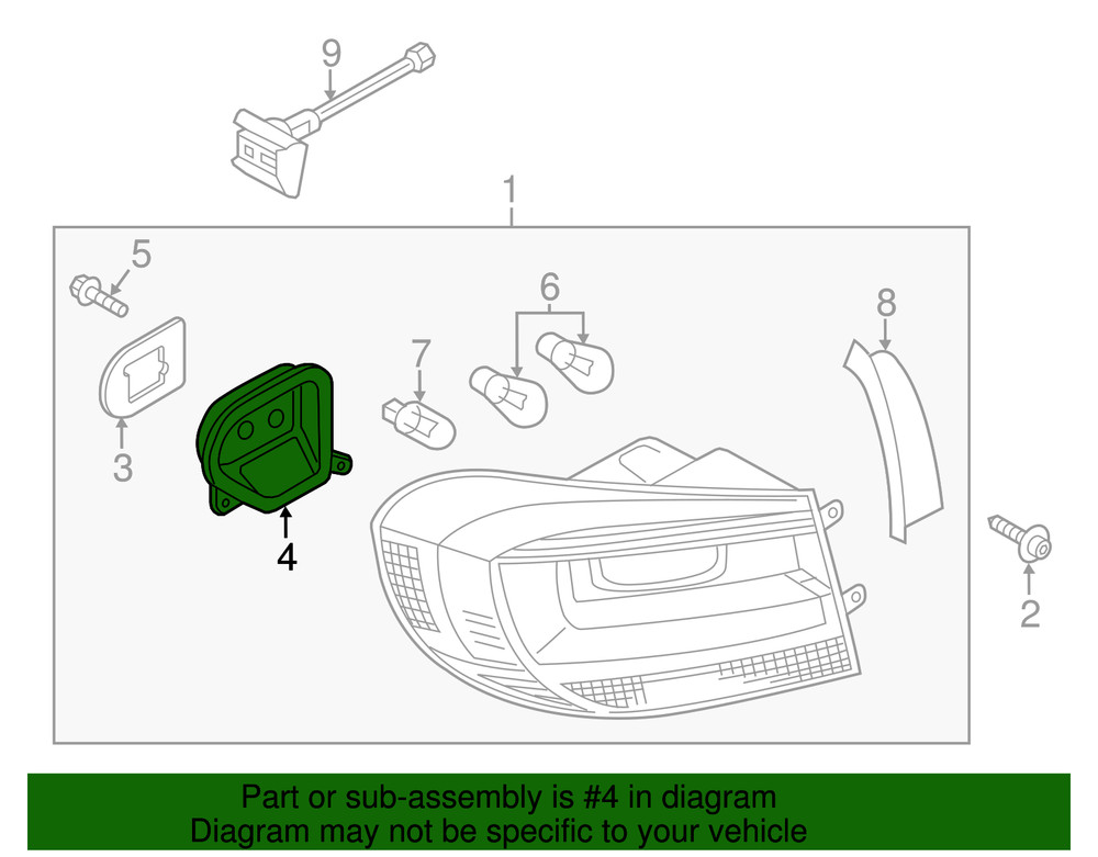 Genuine Volkswagen Socket Plate 5N0-945-257-D