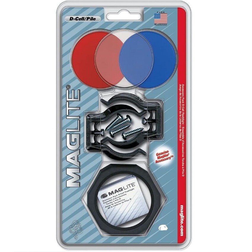 Maglite ASXX376 Flashlight Accesory Pack for D-Cell Flashlights, Black