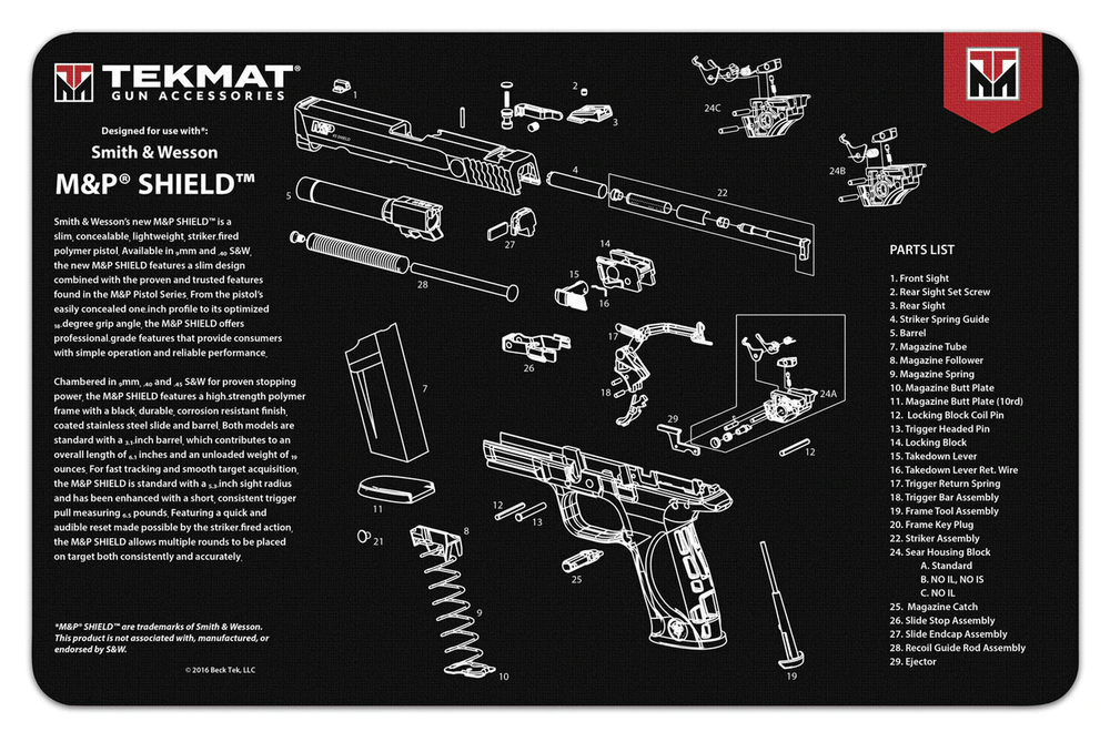 TekMat Handgun Cleaning Mat M&P Shield