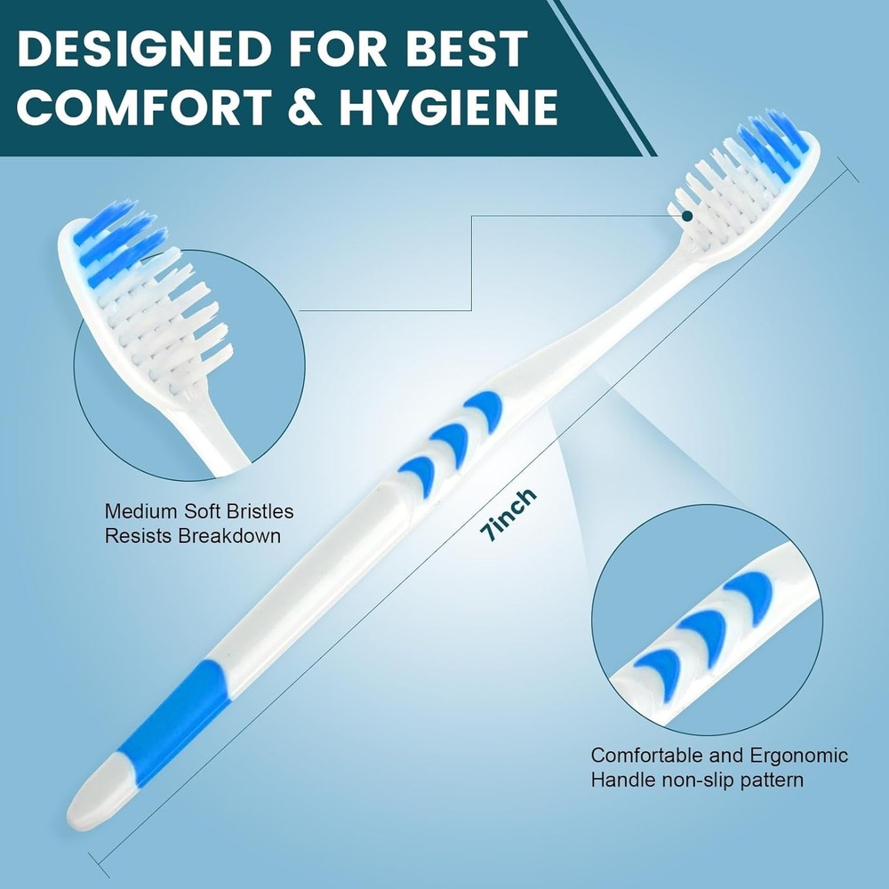 600 PCS Premium Toothbrushes Bulk, Individually Wrapped Toothbrushes, Disposable