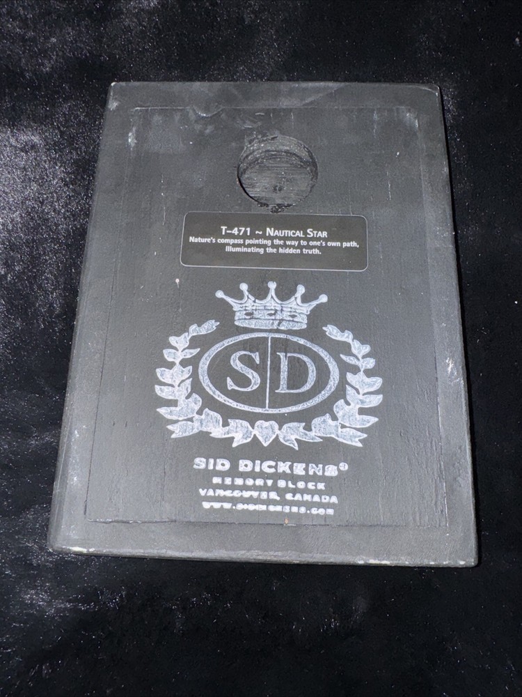 RARE Sid Dickens T-471 Nautical Star Memory Block 3D Tile MINT Black & White