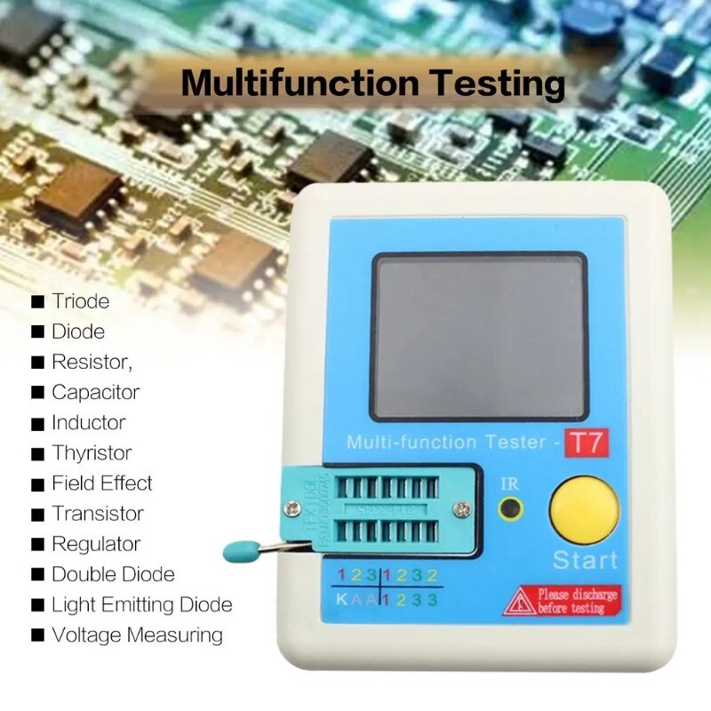 LCR-T7 Transistor Tester TFT Diode Triode Capacitance Meter LCR ESR Meter