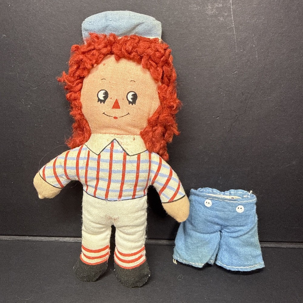 Antique Knickerbocker Raggedy Andy Doll With Removable Trousers