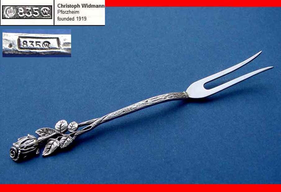 Serving Fork, Hildesheimer Rose, C. Widmann, 835 Silver B405