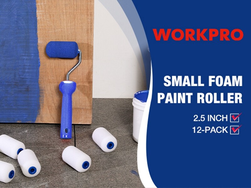 WORKPRO 12Pack Foam Paint Roller 2.5" Paint Roller Kit Mini Paint Roller Set NEW