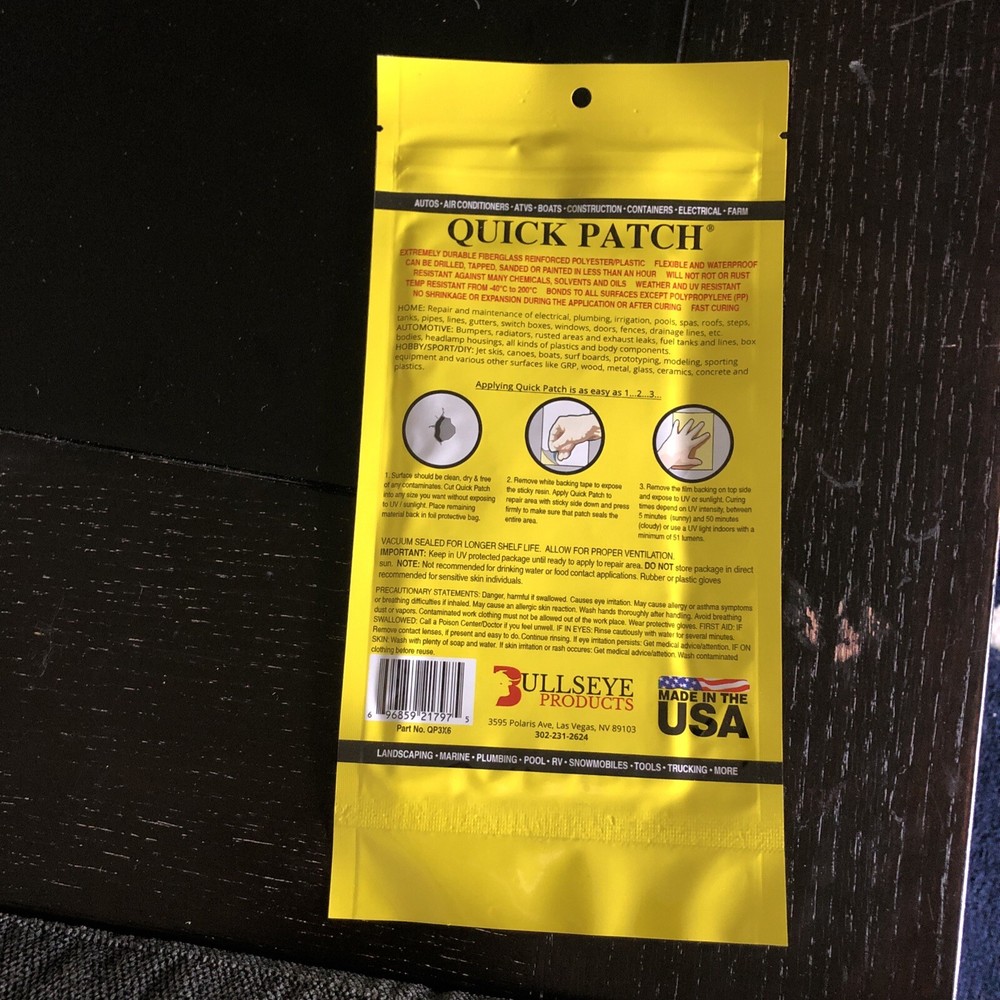 Repair Patch Quick Patch 2''x3'' 3''x6'' 6''x9'' 9''x12''