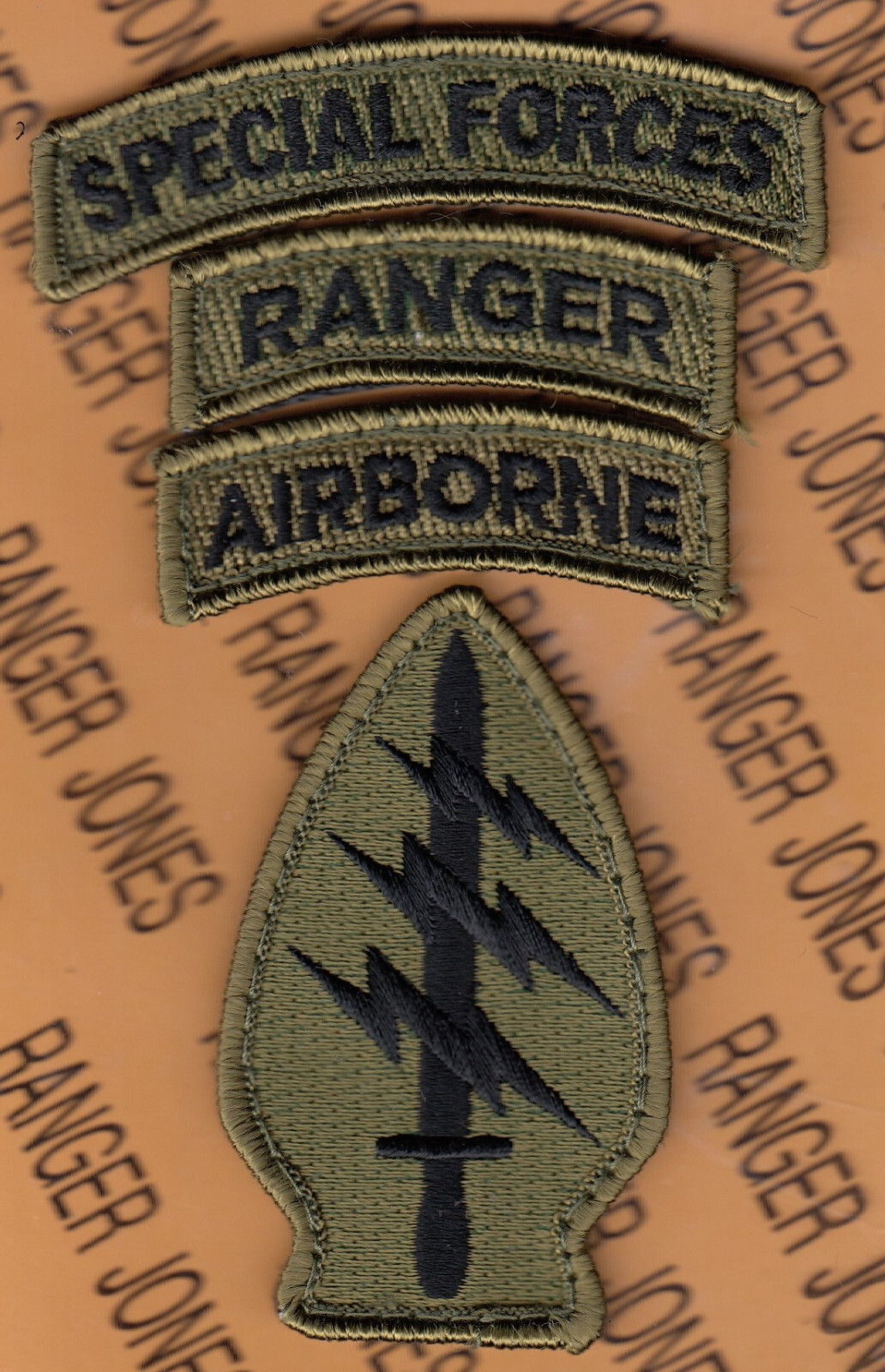 Special Forces Group Airborne Ranger SFGA OCP HOOK ~5.75" patch SF tab set TOP B