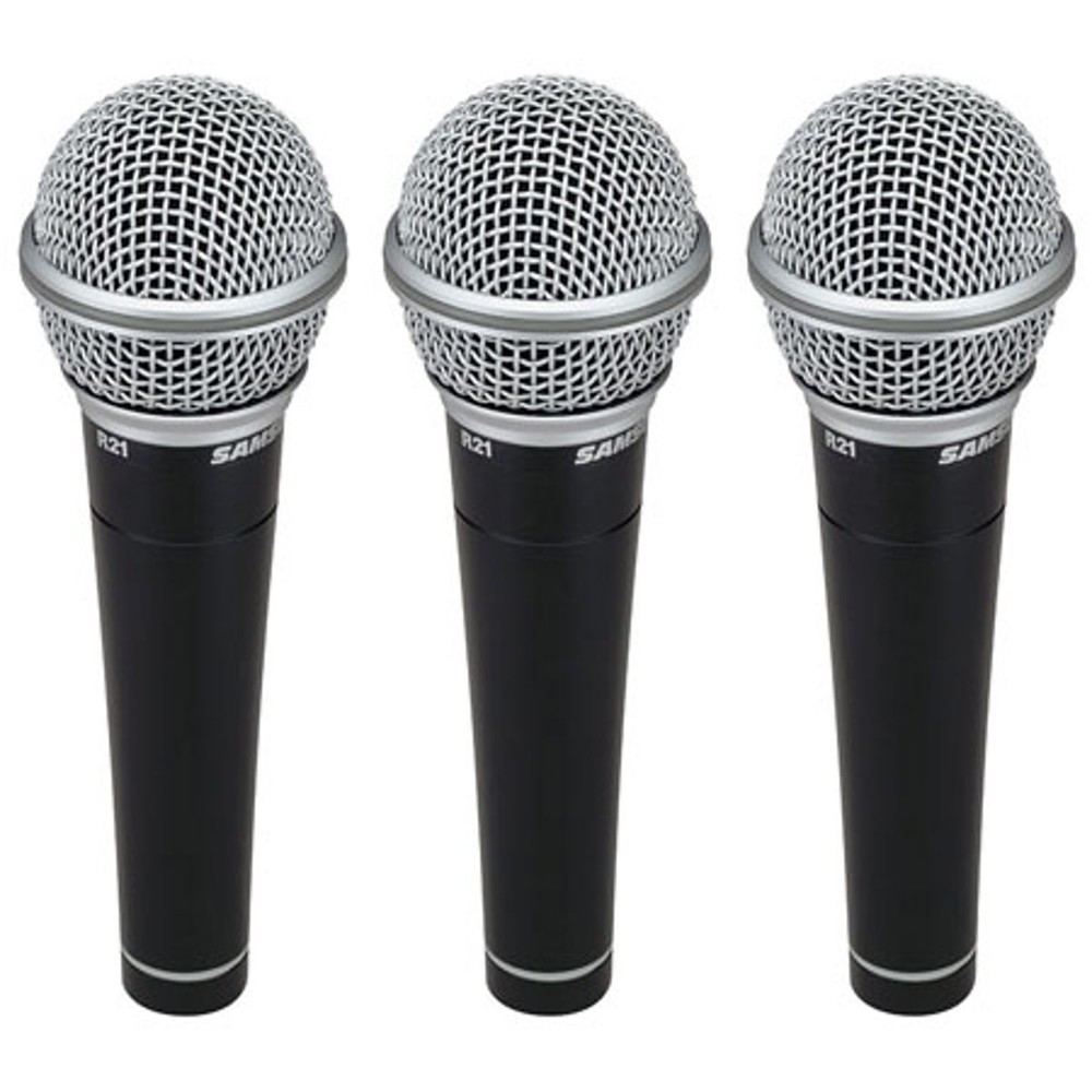 Samson R21 Vocal/Recording Microphone, 3 Pack
