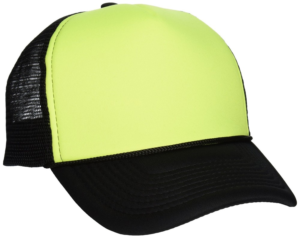 DECKY Two Tone Neon Trucker Cap Yellow