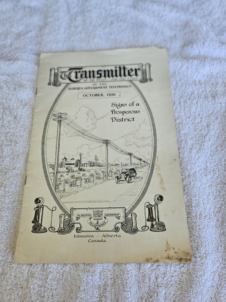 1920 " The Transmitter " October Issue Great Pics Information