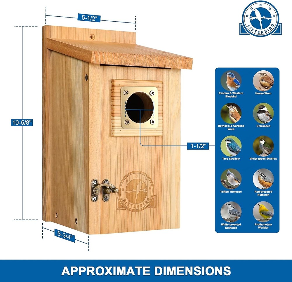 2 Pack Bird Houses Assembly Required