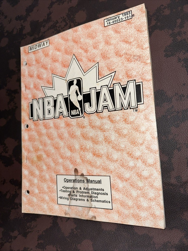 Original NBA Jam Arcade Operations Manual