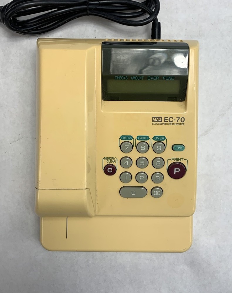 MAX EC-70 Electronic Check Writer - Broken Cover