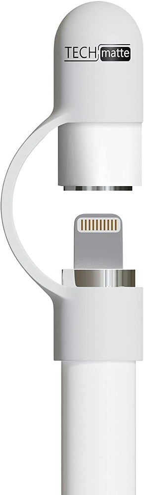 (2 pack)TechMatte 2-in-1 Cap Charging Adapter for Apple Pencil (1st Gen)