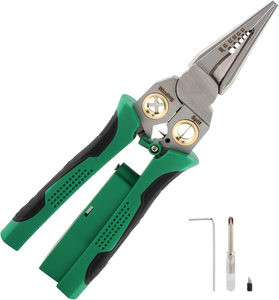 8-in-1 Wire Stripper with Voltage Tester - Essential Tool for Electricians