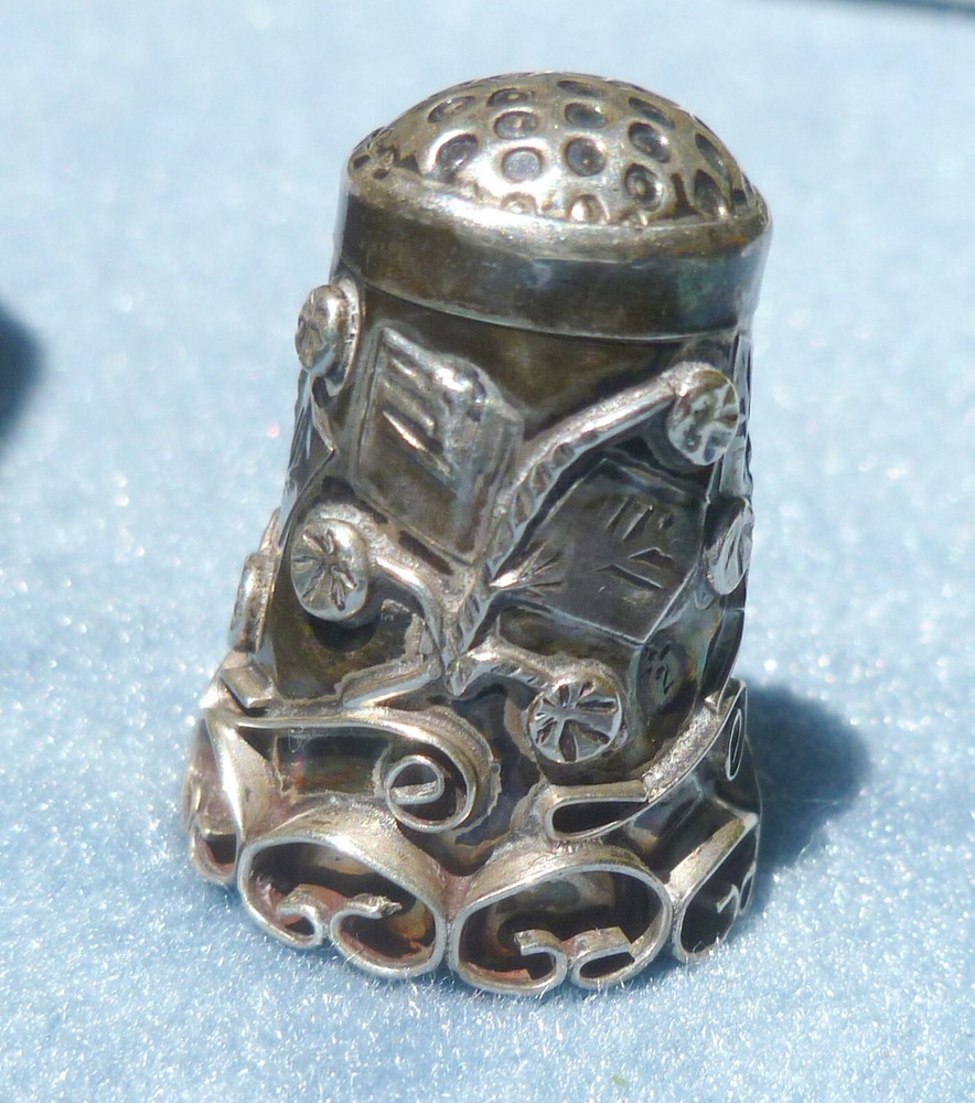 Vintage Sterling Silver Sewing Thimble Mexico