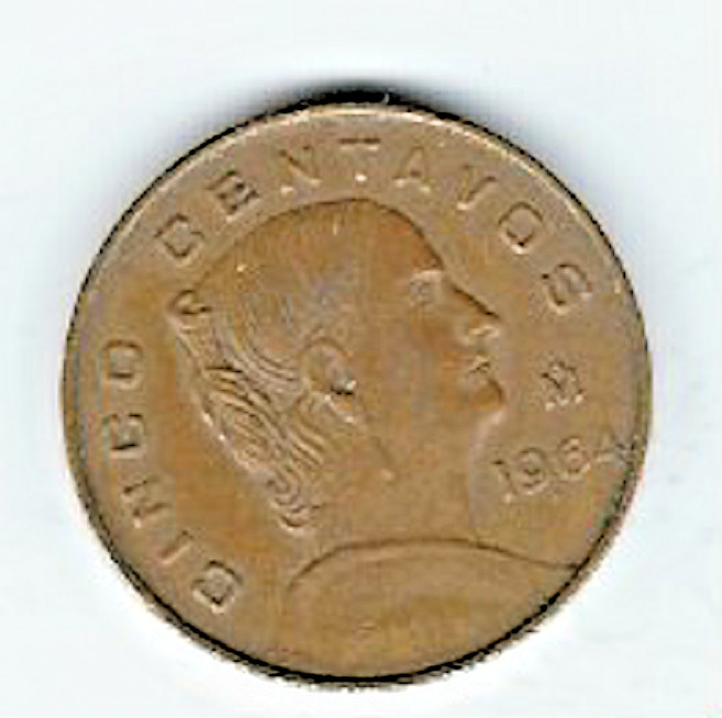 Mexico...Coin...5 Centavos...1964