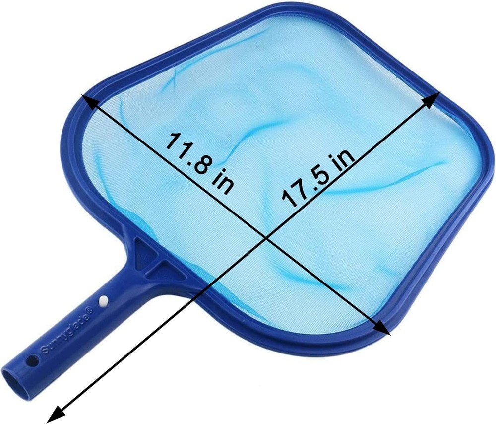 Heavy Duty Pool Leaf Rake Skimmer Net 17.5x11.8in Multi-Purpose