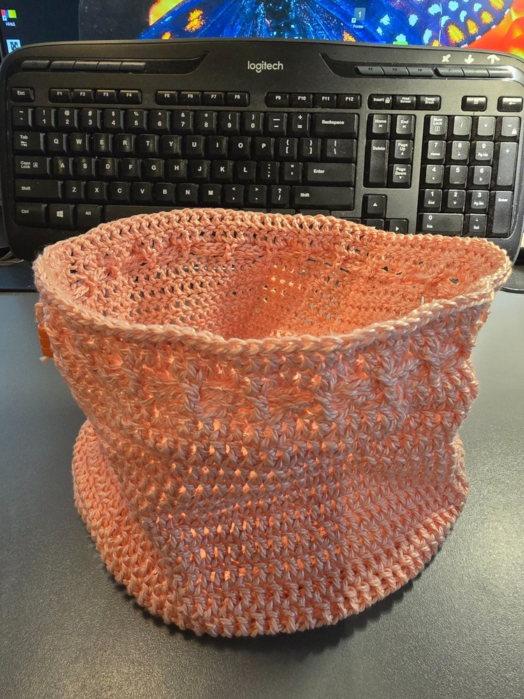 Handmade Crochet Drawstring Bag