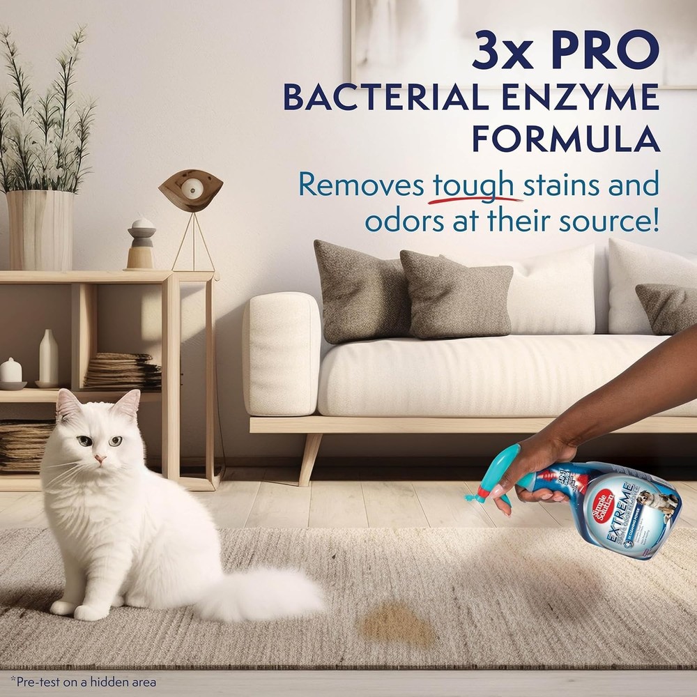 Simple Solution Extreme Pet Stain & Odor Remover - 32oz Safe & Effective Spray