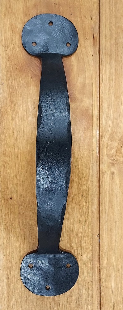 Bean Style Door Handle - 2 sizes (includes exclusive Rustic Head Screws)