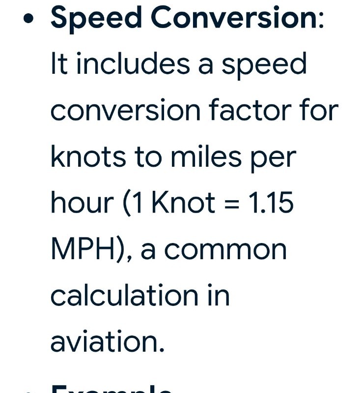 Pilot's Rule Speed Converson, Flight Plan, Morse Code, Kraft Pilot's Rule
