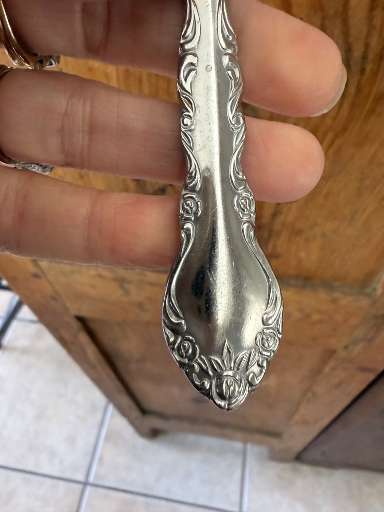 vintage classic flower design stainless fork Korea