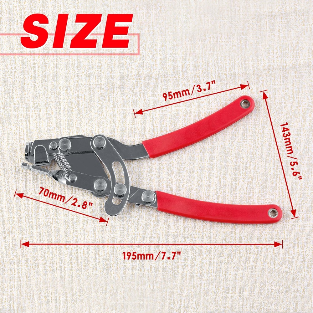 LEONTOOL Bike Brake Cable Puller Pliers, 4th Hand Tool - 7.7", Red