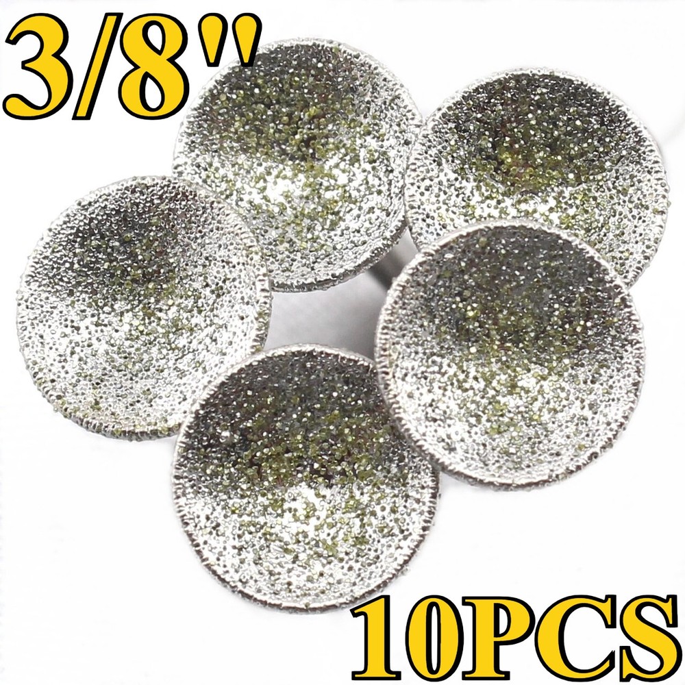 10Pcs 3/8" Spherical Concave Diamond Grinding Bits - Stone Lapidary Tools