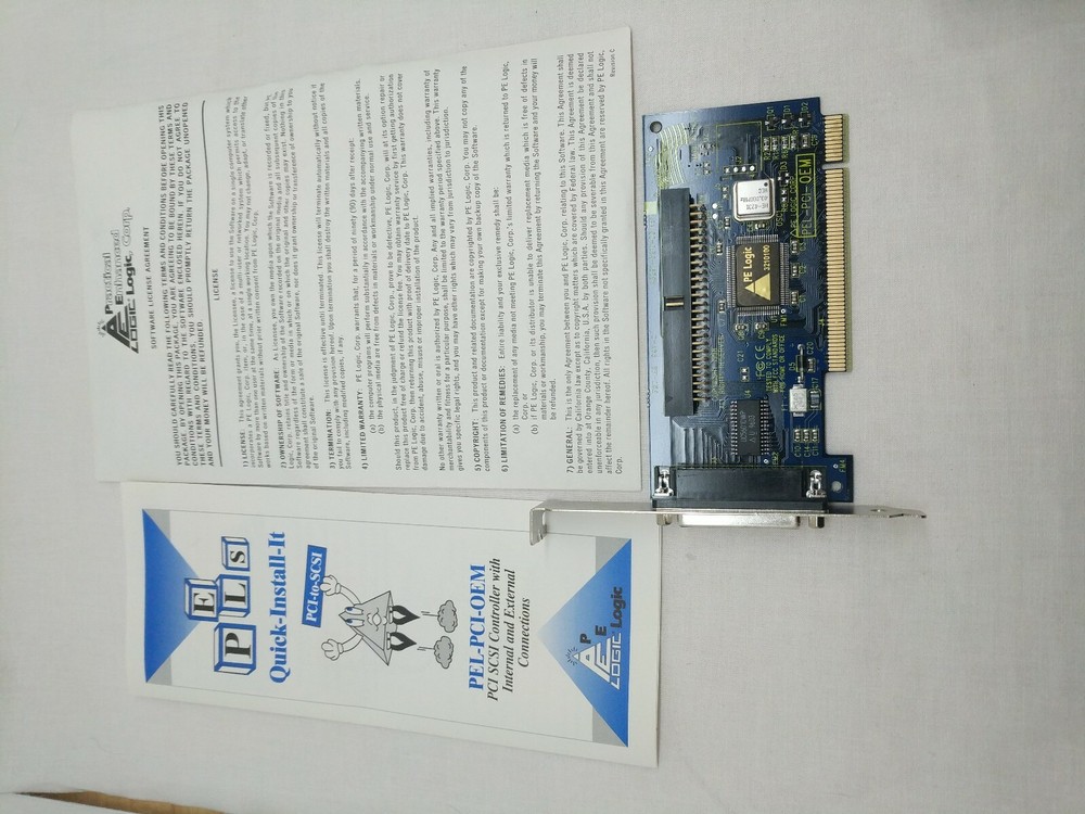 PE Logic PCI OEM Scsi Controller w/ Software