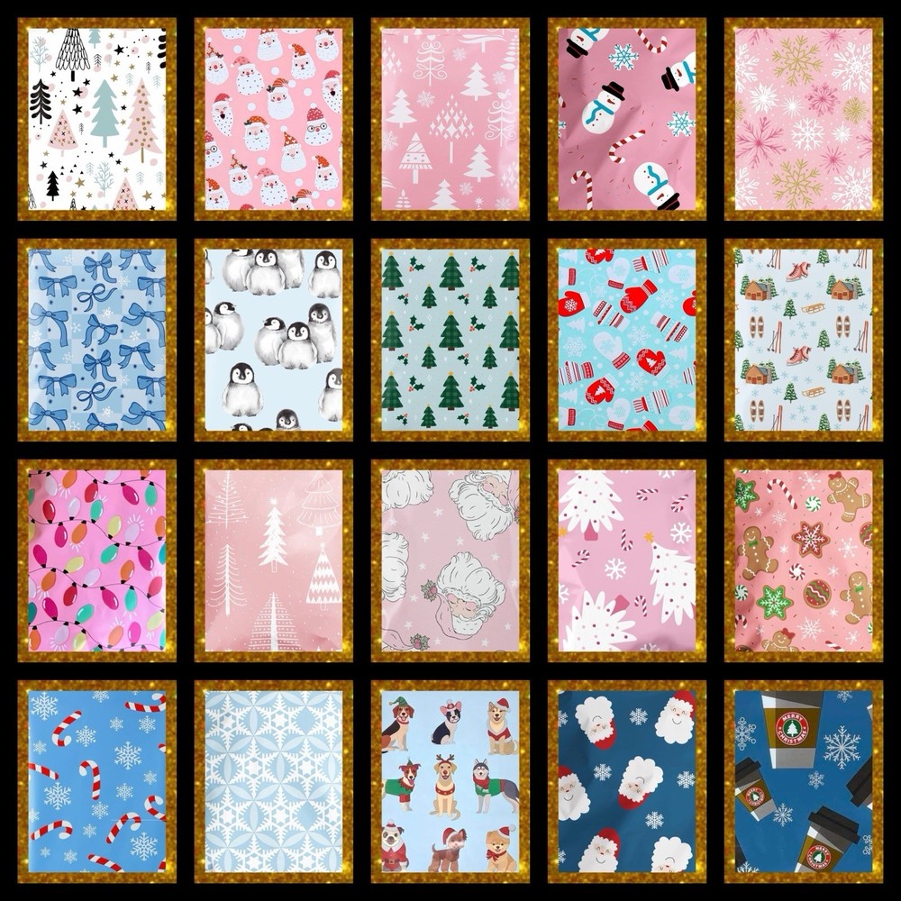 Poly Mailers Christmas Holiday  10x13