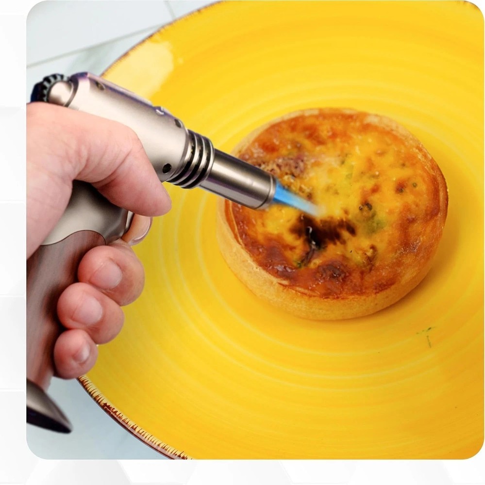 Dual Flame Butane Torch - Refillable Handheld