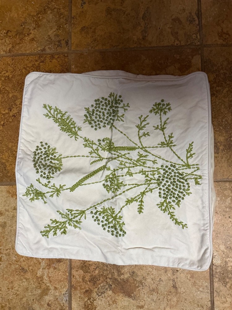 Pottery Accent Pillow Embroidered