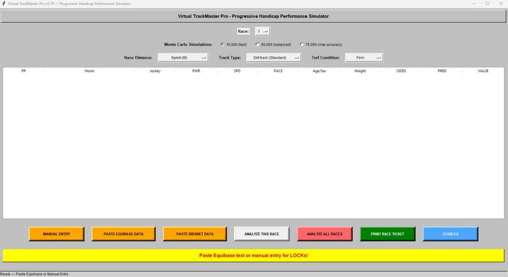 TrackMaster Pro Horse Racing Handicapping Software Thoroughbred USB New