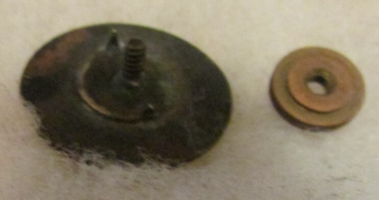 WW1 KAN (Kansas State) Script Style Collar Disc, with good nut and post.