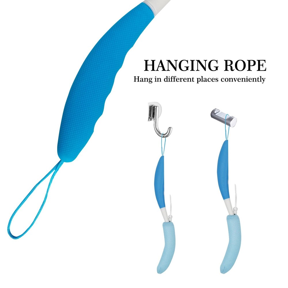 Long-Handle Back Bath Brush with Anti-Slip Long-Handle Back Scrub net is Used...