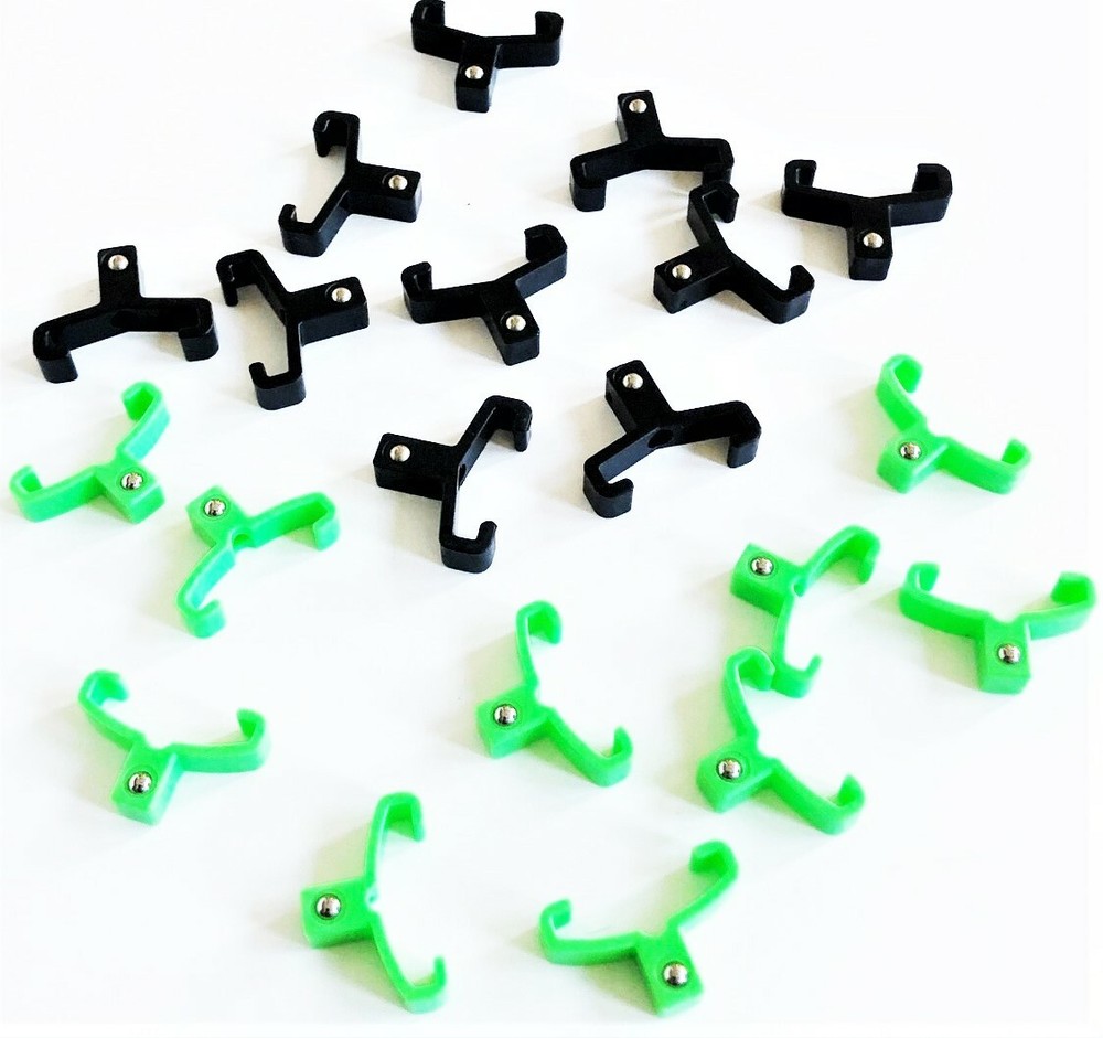 40 GOLIATH INDUSTRIAL ABS 1/4" GREEN & BLACK REPLACEMENT SOCKET RACK RAIL CLIPS