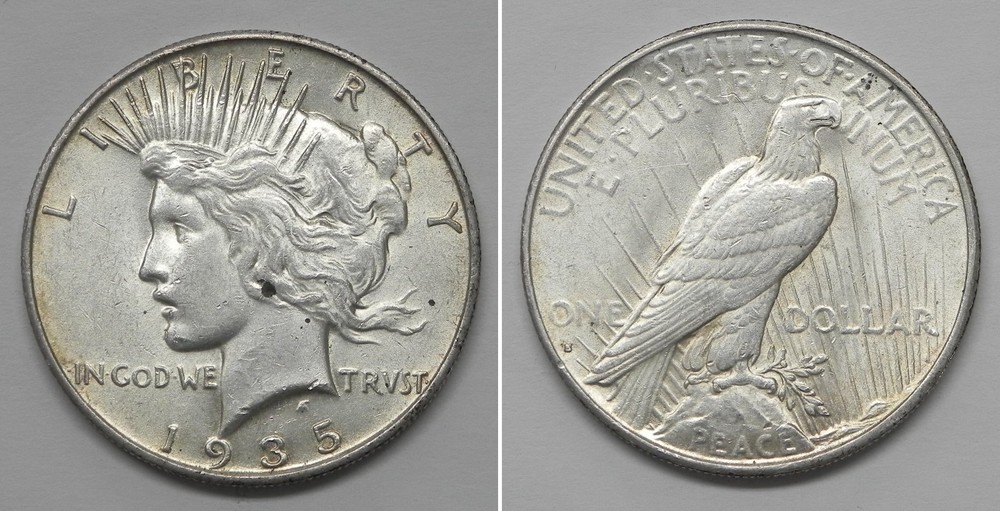 X4767  1935 Peace Dollar, BU Uncirculated