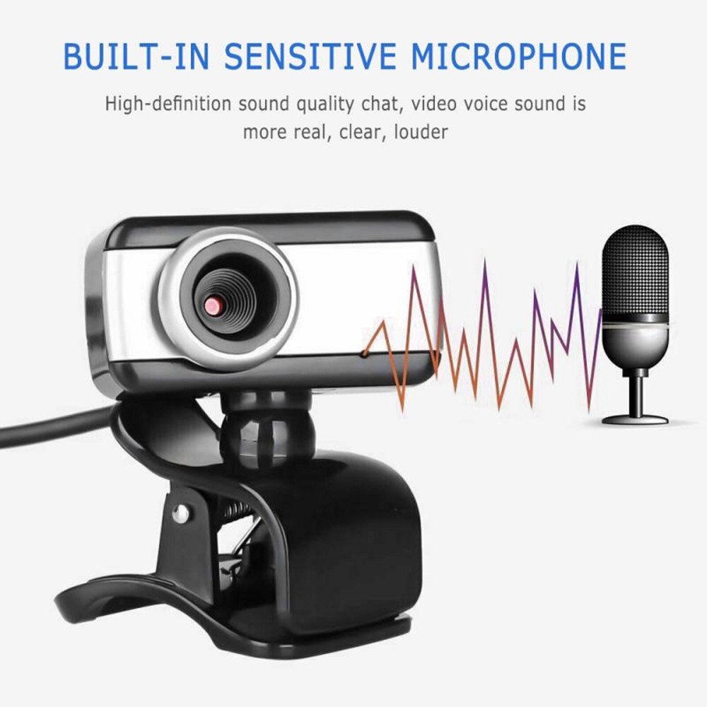 480P Webcam USB 2.0 Web Camera Built-in Microphone for Windows 7/8/10/11 PC