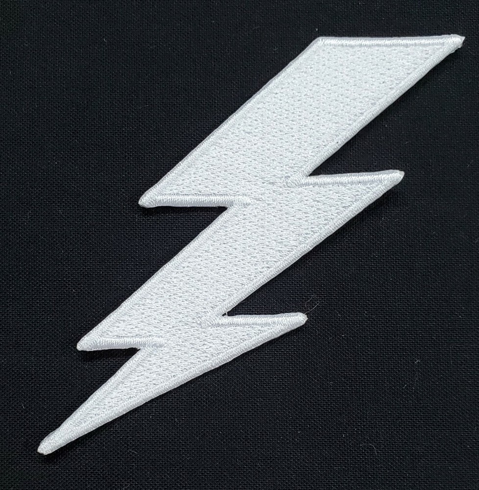 Lightning Bolt Iron On Patch Thunder Storm Electricity