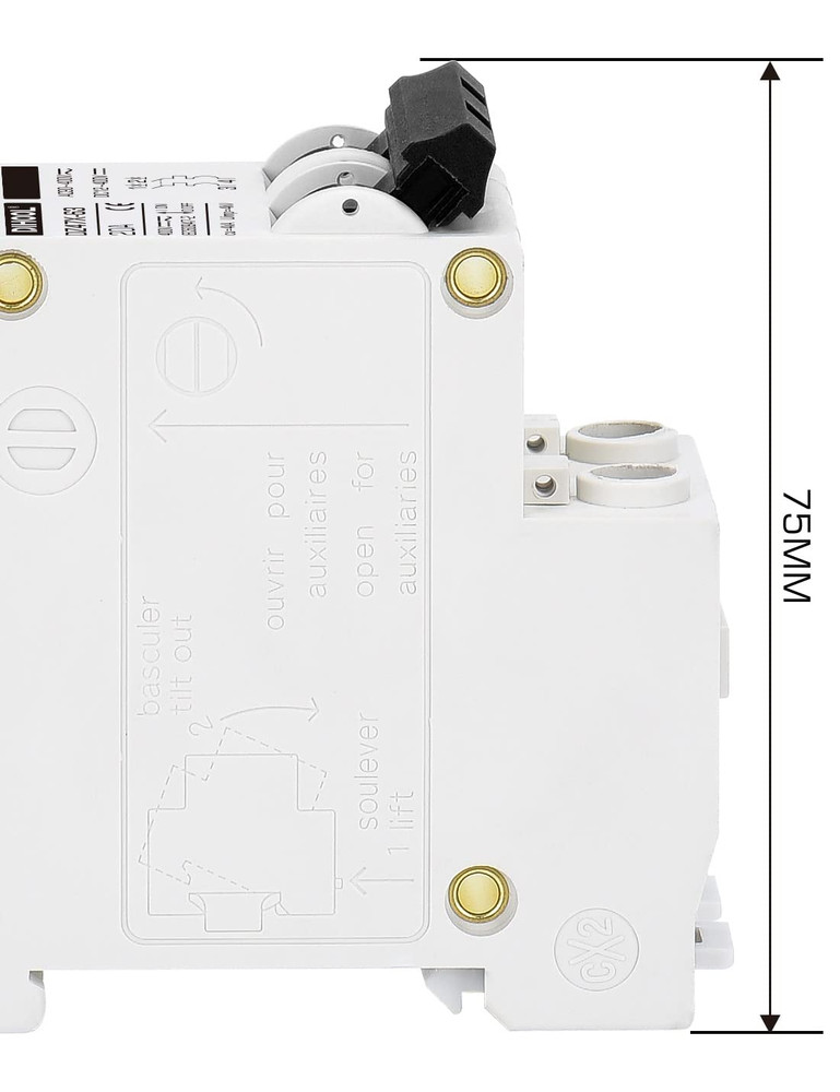 DIHOOL Solar Disconnect Switch, 20 Amp 2 Pole, DIN Rail Mount, Non Polarized, 12